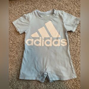 Adidas light blue short overall sz 12m
